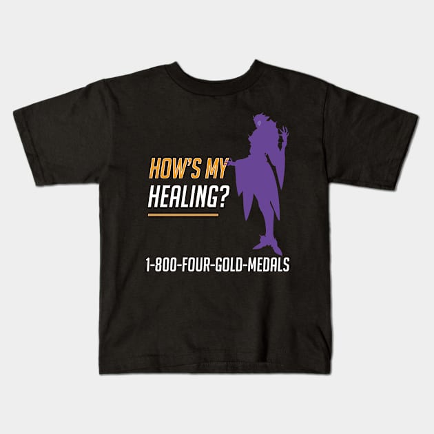 Overwatch - Moira : How's My Healing? Kids T-Shirt by horrucide@yahoo.com